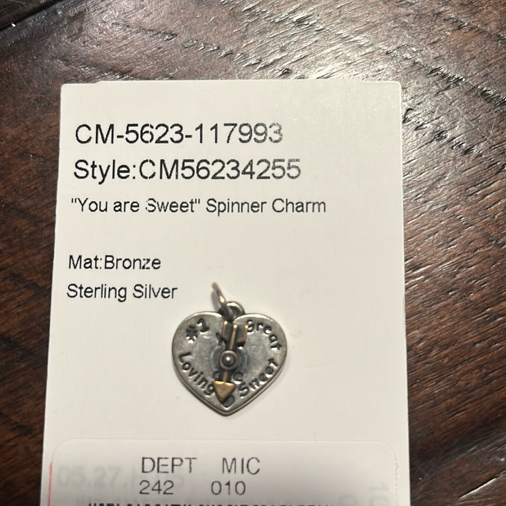 Retired, brand new James Avery charm
